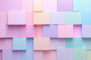 A clean background with light color blocks in soft pastel shades. The design features a smooth, modern look with evenly spaced blocks and gentle gradients.