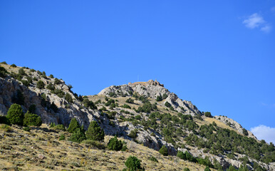 Fototapeta premium Melikgazi Castle is in Pinarbasi, Kayseri, Turkey. 