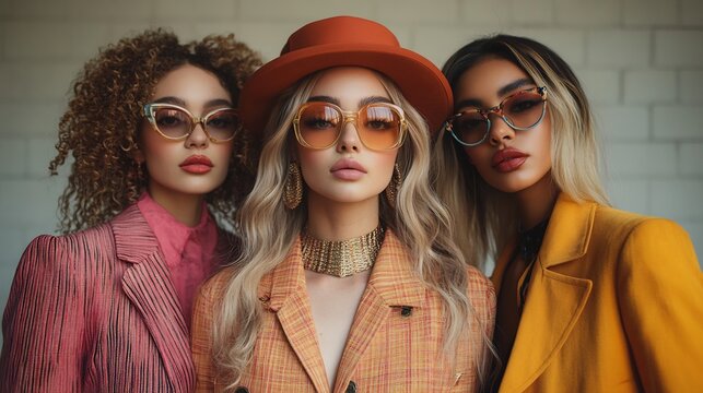 Inclusive fashion photoshoot featuring diverse models stylish modern outfits that celebrate body positivity and individuality