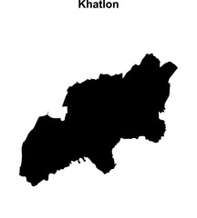 Fototapeta premium Khatlon region blank outline map
