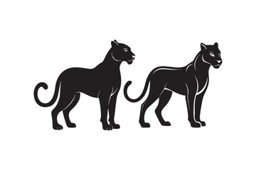 Cheetah  silhouette vector illustration