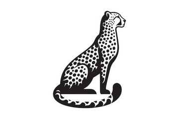 Cheetah  silhouette vector illustration