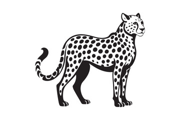 Cheetah  silhouette vector illustration