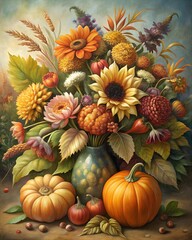 Fototapeta premium Autumn Farm Bouquet