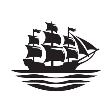recommend clip art: Maritime Brig Silhouette Vector Illustrations – Ready to Use