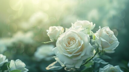 Obraz premium White Roses in Soft Light