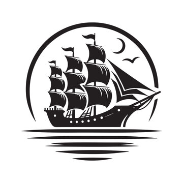 recommend clip art: Maritime Brig Silhouette Vector Illustrations – Ready to Use