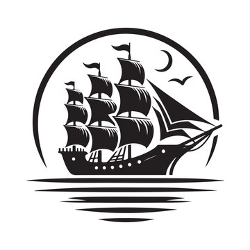 recommend clip art: Maritime Brig Silhouette Vector Illustrations – Ready to Use