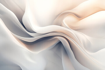 Obraz premium An elegant abstract background with smooth textures in soft gray and pearl white. The design has a sophisticated, minimalist look with subtle, flowing lines.