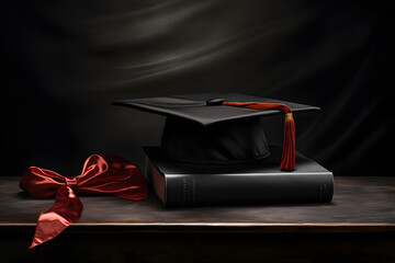 Elegant web banner featuring a graduation cap