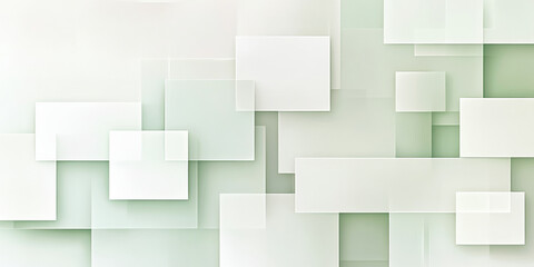 Obraz premium A serene background with light color blocks in shades of pastel green and white. The design features a calming, elegant look with gentle gradients and subtle patterns.
