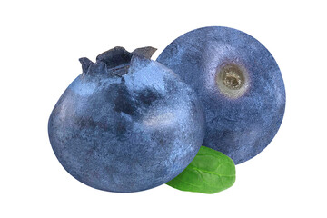 Obraz premium Blueberries on isolated white background