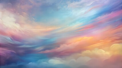 Colorful sky with clouds, vibrant pink and blue tones, dreamy sunset