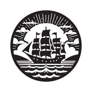 recommend clip art: Maritime Brig Silhouette Vector Illustrations – Ready to Use