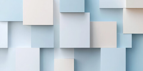 Obraz premium A modern background with light color blocks in soft blue and cream. The design features a clean, elegant appearance with smooth gradients and subtle textures.