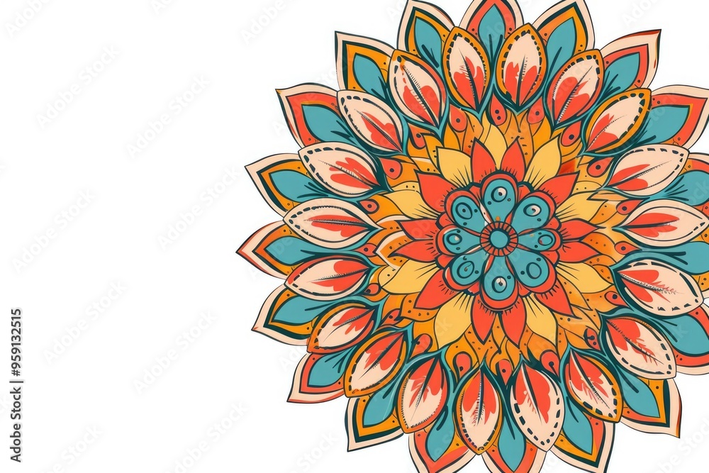 Poster a bright and cheerful flower against a clean white background, perfect for adding some color to your
