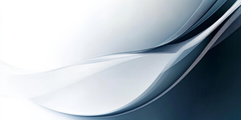 Obraz premium A sleek and modern business background with smooth, flowing lines and a gradient from dark blue to light grey. The design is sophisticated and polished, suitable for corporate branding.
