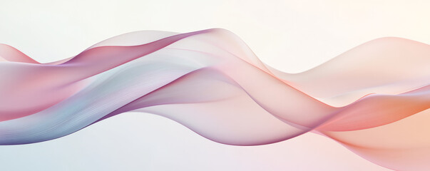 A sleek modern abstract design featuring minimalistic lines and soft gradients in pastel shades. The design has a calm, elegant vibe, with fluid shapes that blend seamlessly into each other, creating