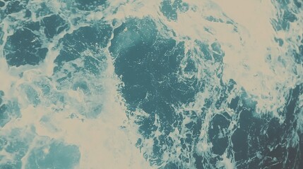   Large body of water with waves on both sides