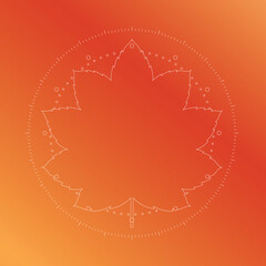 紅葉やイチョウ、木の実をモチーフにした秋の飾り枠。高級感のある囲みのデザイン