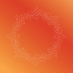 紅葉やイチョウ、木の実をモチーフにした秋の飾り枠。高級感のある囲みのデザイン