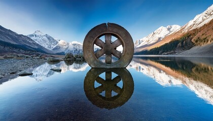 Fototapeta premium wheel of the mountain