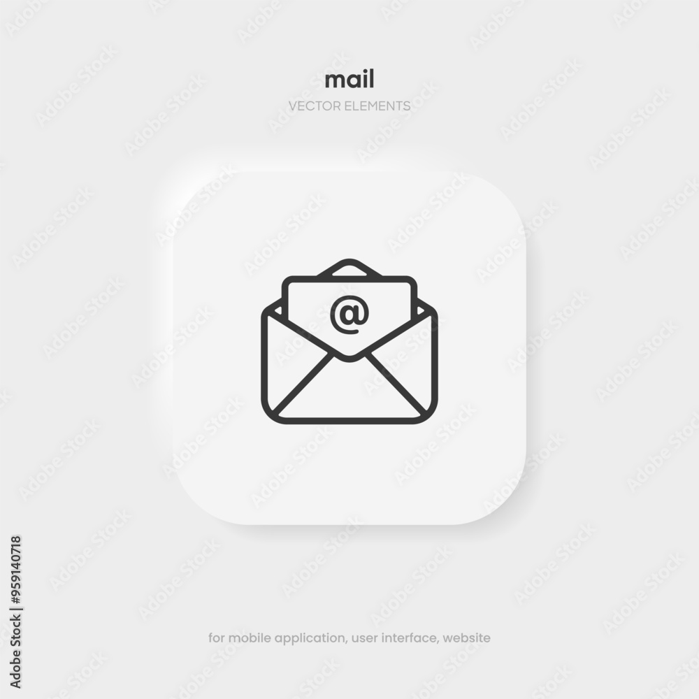 Aufkleber new message notification concept on realistic smartphone mockup. new email pop up. incoming, open me