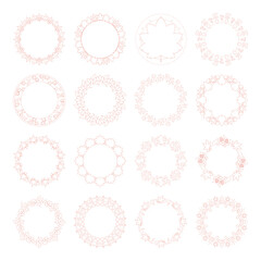 紅葉やイチョウ、木の実をモチーフにした秋の飾り枠。高級感のある囲みのデザイン