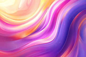 Obraz premium A striking bright abstract background with swirling, colorful gradients in hues of pink, purple, and gold. The design features smooth transitions and a lively, modern aesthetic.