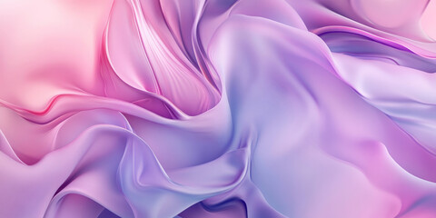 Obraz premium A graceful abstract background with flowing shapes in pastel hues of pink and lavender. The design features smooth, fluid lines and a serene, elegant atmosphere.