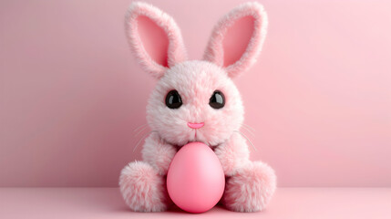 Fototapeta premium Easter Celebration With Rabbit Happy Easter 