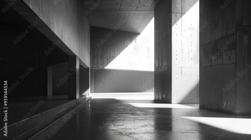 Aufkleber a hallway with a neutral background, suitable for use in various contexts