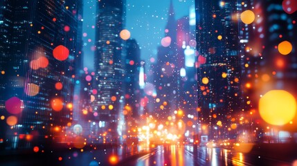 Obraz premium City Lights at Night