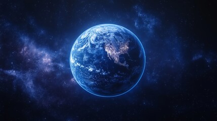 Obraz premium Earth from Space at Night