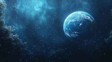 Obraz premium Planet Earth in Deep Space