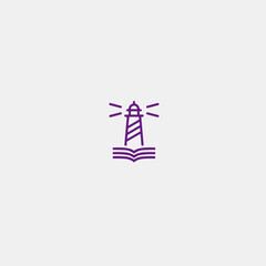 Lighthouse icon logo flat vector design