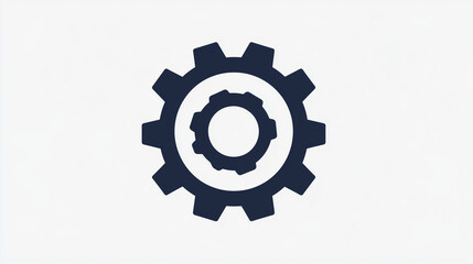 Obraz premium A line icon of a gear for settings or configuration, website, line icons, on white background