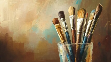 Obraz premium Explore the World of Art: Essential Paint Brushes for Creative Expression
