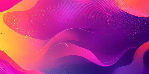 A dynamic magenta tones background with vivid, contrasting hues and energetic abstract shapes. The design creates a lively, contemporary appearance with fluid gradients and bold colors.