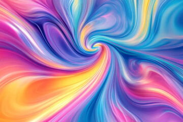 Obraz premium A vibrant abstract background with swirling, colorful patterns in hues of blue, pink, and yellow. The design features a dynamic, high-energy effect with vivid colors.