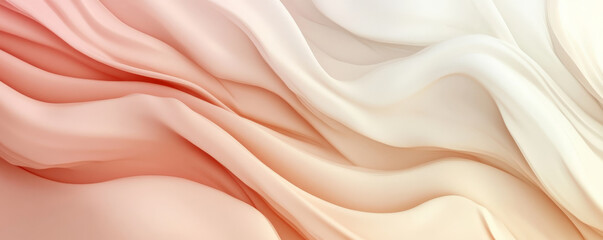 Fototapeta premium A stylish abstract background with smooth gradients in shades of ivory and blush pink. The design has a sophisticated, elegant feel with gentle, fluid lines.