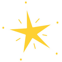 Obraz premium Hand drawn Doodle Star Sticker