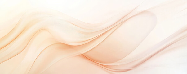 A graceful abstract background with smooth gradients in shades of peach and ivory. The design creates a sophisticated, modern effect with gentle, elegant colors.