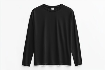 Black long sleeve tshirt mockup isolated created with Generative AI