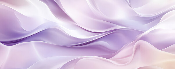Fototapeta premium A stylish abstract background with flowing shapes in soft lavender and ivory. The design features a delicate, elegant appearance with a smooth, modern texture.