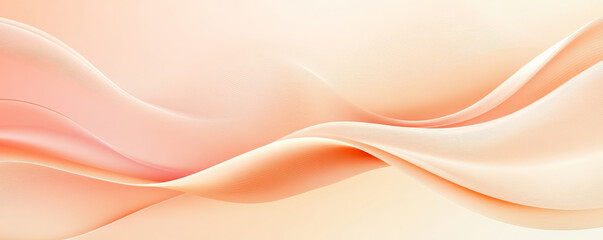 A graceful abstract background with smooth gradients in shades of peach and ivory. The design creates a sophisticated, modern effect with gentle, elegant colors.