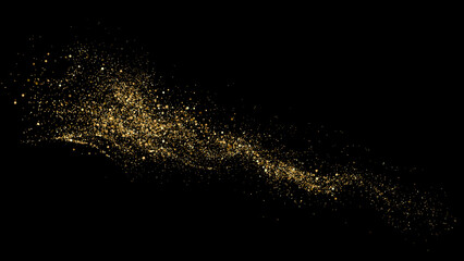 Abstract shiny gold glitter design element. For New Year, Merry Christmas greeting card design