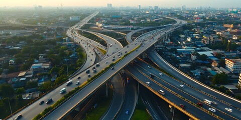 Obraz premium Expressway top view
