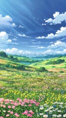 Fototapeta premium Springtime Meadow Landscape