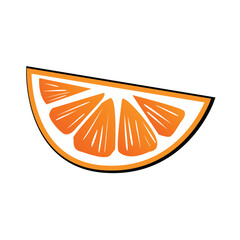 Fresh Orange Slice Design Free Vector